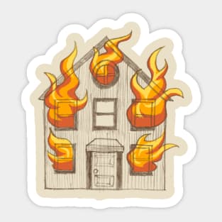 House on Fire Sticker